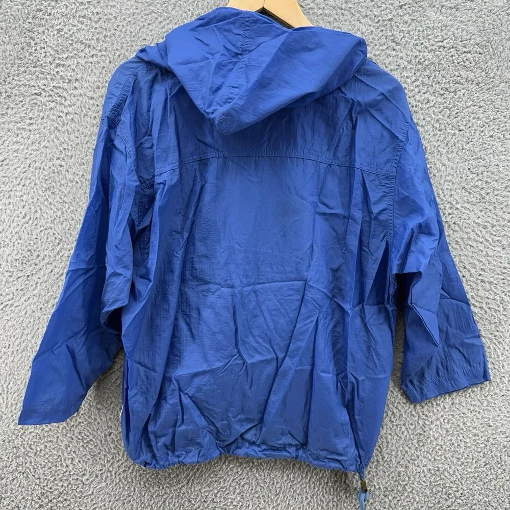 Palettes Sports‎ Youth L (14) Blue Hooded Rain Jacket Wind Breaker Waterproof